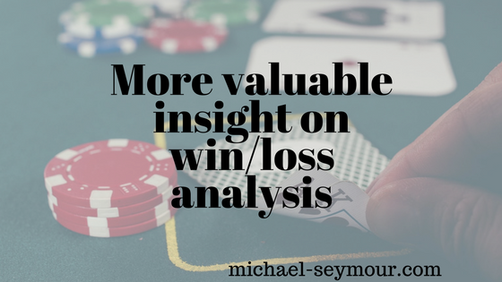 More valuable insight on win loss analysis